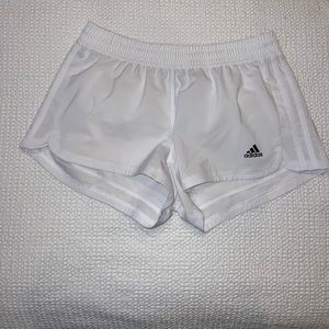 White adidas shorts